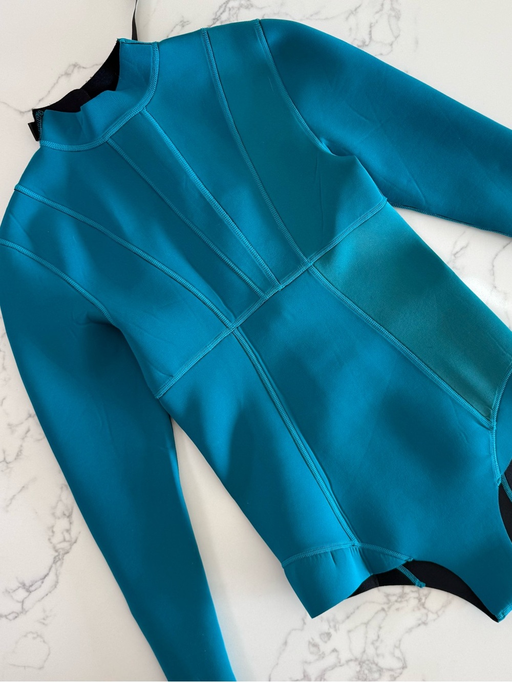 Mikoh Kailua Paneled Neoprene Surf Springsuit 1mm Wetsuit - Teal - Size Small